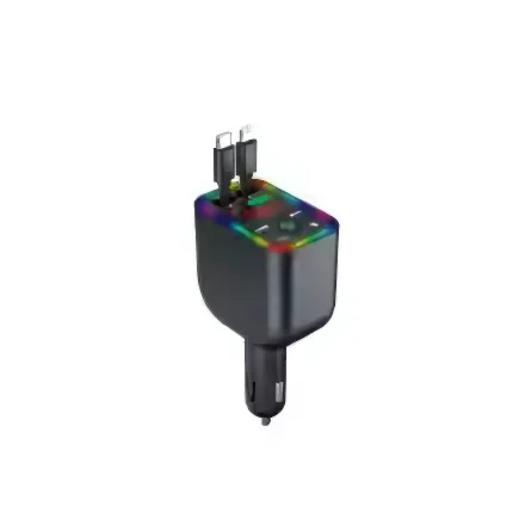 DriveTune Pro | FM-Transmitter für Auto & kabelloses MP3-Carkit mit LED-Beleuchtung in 7 Farben