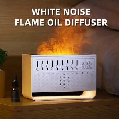Aromatherapie Diffuser | Witte Ruis Vlam Olie Diffuser