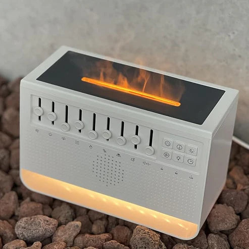 Aromatherapie Diffuser | Witte Ruis Vlam Olie Diffuser